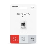 Smartbuy (sb32gbsdcl10u3-01) Micro Sdhc 32GB CLASS10 PRO U3 R/w: 90/70 Mb/s (  SD)